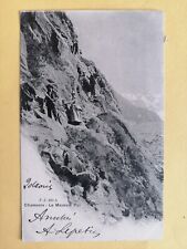 CPA 74 - CHAMONIX MONT BLANC Haute Savoie Le MAUVAIS PAS Escalade Femme en Tenue