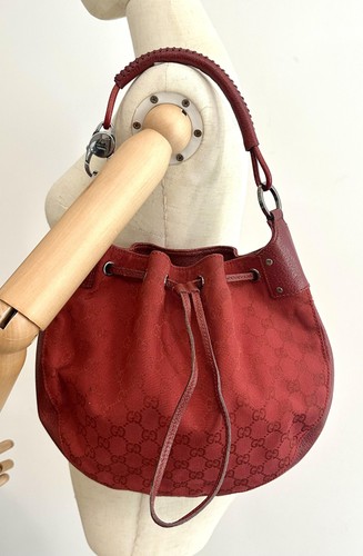 Sac gucci hobo toile rouge - gucci,