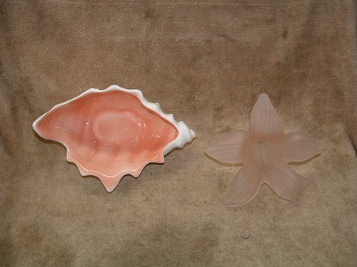 Fitz floyd pink sea shell - &, &