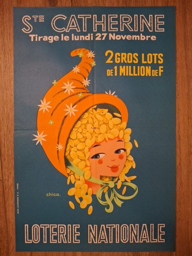 Affiche originale loterie - originale,