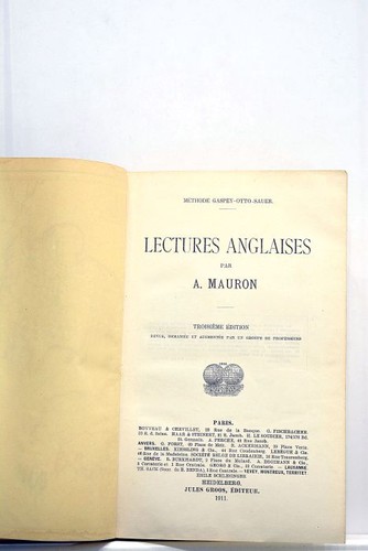 Livre ancien mauron lectures - ancien,
