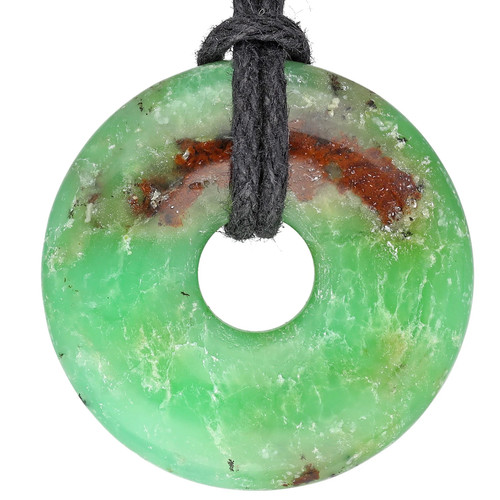 Pendentif donut chrysoprase - pendentif, en