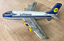 Avion tôle lithographiée Lufthansa à friction 17x16 cm jouet ancien made Japan.