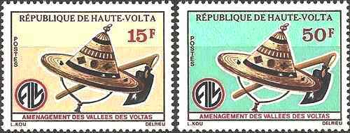 Timbres haute volta 373 - timbres, **