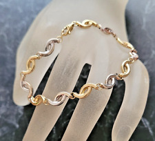 Bracelet or jaune et blanc