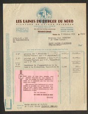 TOURCOING (59) USINE FILATURE / LAINE Peignée "LAINES DU BERGER DU NORD" en 1951