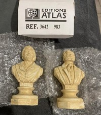 Atlas Grands Bustes Figurines. Honoré De Balzac. Victor Hugo. Dans Leurs Boîte 