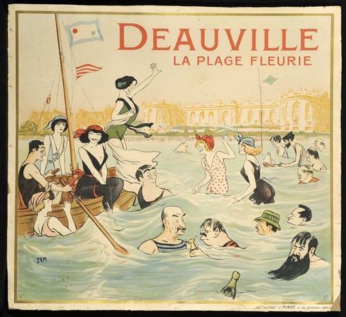 Poster affiche deauville plage - affiche,