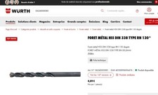 Foret Métal WÜRTH HSS DIN