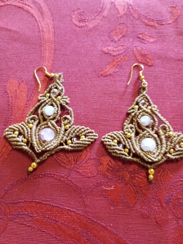 Boucles oreilles macramé - boucles,