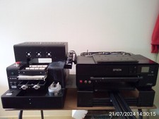 Imprimante textile + imprimante UV et presse