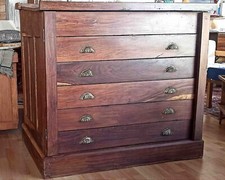 Meuble à carte (Scriban) 19e Palissandre violet Largeur 122 cm