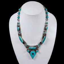 Collier Turquoise Tibétain