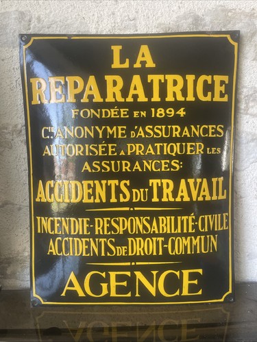 Ancienne plaque emaillee - plaque,