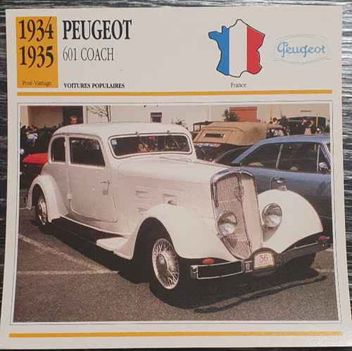 Peugeot 601 coach carte - peugeot,