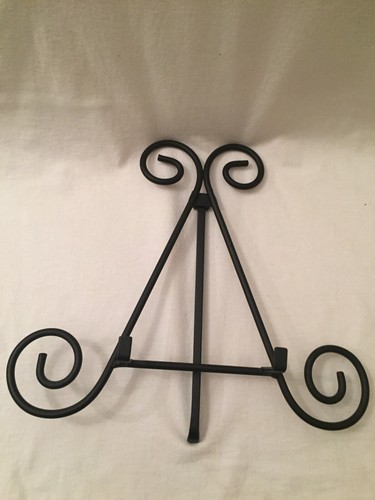 Black metal decorative - black, easel