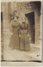 Mère et fille Campagne France Photo Vintage Citrate sur papier CP