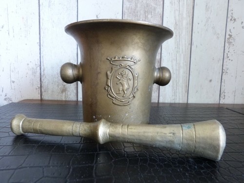 Ancien mortier bronze - mortier,