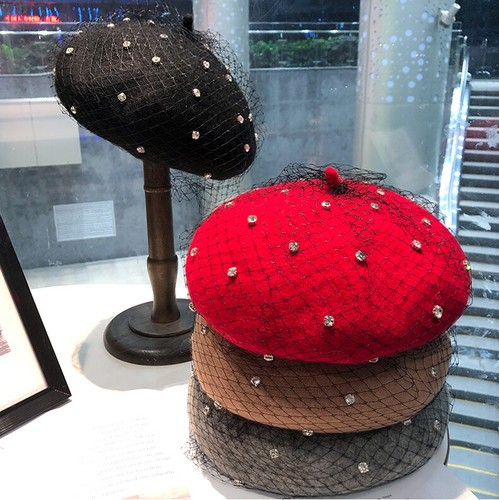 Femme laine mélange béret - mélange,