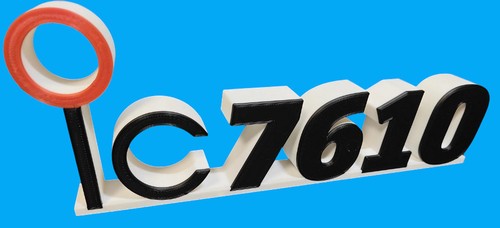 Icom 7610 logo - logo, 3d