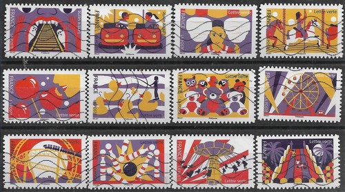 Lot timbres oblitérés série - oblitérés,