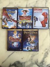 LOT 5 DVD DISNEY DUMBO PETER PAN MARY POPPINS LES NOUVEAUX HEROS CENDRILLON NEUF