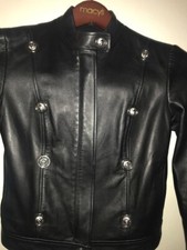 AUTH VERSACE Leather Jacket