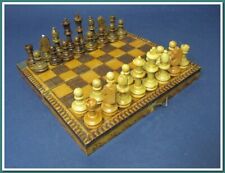 Pièces d'échecs anciennes avec planche d'origine~URSS 1980 #42251