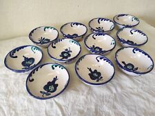 11 anciens Bols, Ramequins en céramique 14 cm de diamètre