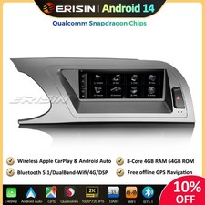 64GB Android 14 Autoradio GPS WiFi DAB+CarPlay DSP BT5.1 SWC pour Audi A4 S4 RS4