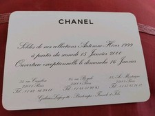 Carte invitation chanel pour - chanel,