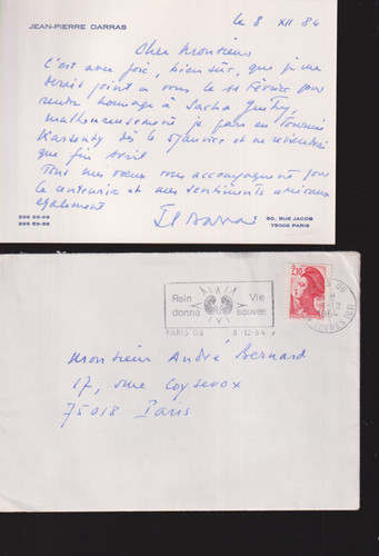 Carte autographe signee par - signee,