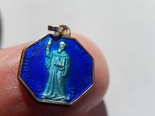 MEDAILLE  SAINT BENOIT CROIX EXORCISTE PROTECTION email bleu