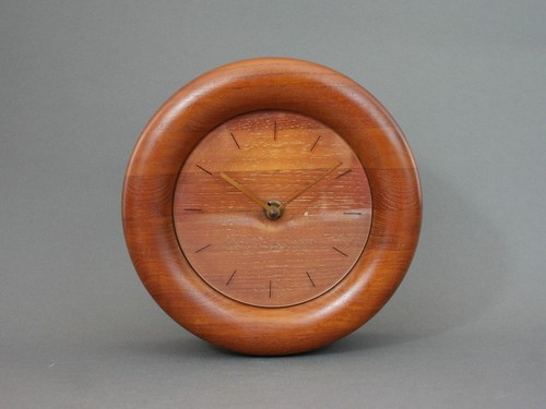 Danish teak wall clock mcm - teak,