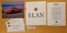 LOTUS ELAN/ ELAN SE Prospectus+ Techniques+ Prix UK 14+4+2 pages 1990