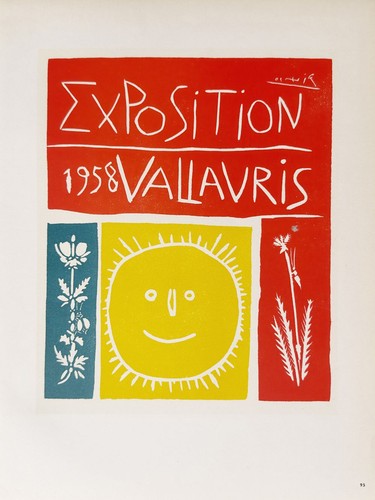 Pablo picasso affiche 1958 - picasso,