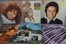 x7 disques vinyles Johnny Mathis Chateauvallon Love Story Streisand Clayderman