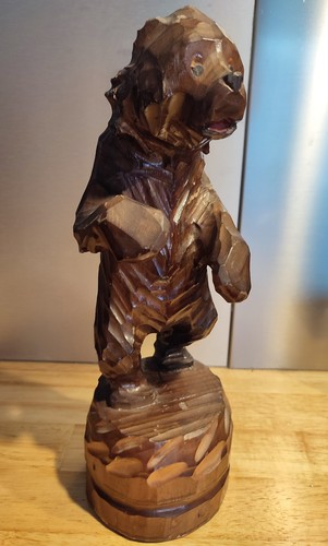 Ours debout bois sculpté - ours,