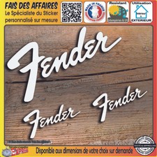 lot 3 stickers autocollant Fender GUITARE musique rock decal