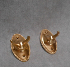 2 Porte -serviettes VINTAGE Patères  Perlées en Laiton 4 crochets