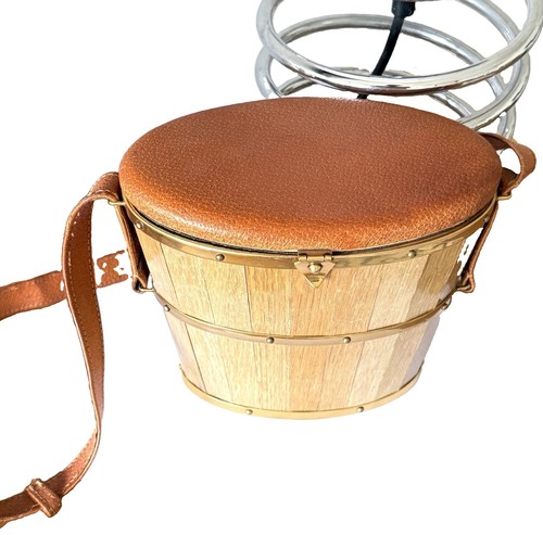 Sac seau vintage rigide - , bois
