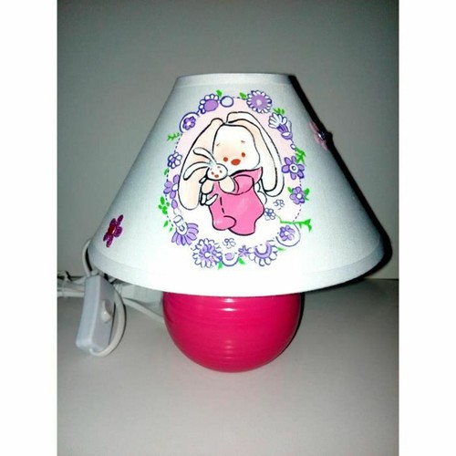 Lampe chevet peint main - lampe,