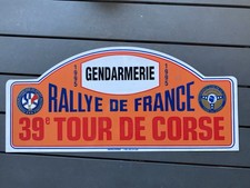 Plaque plastique Gendarmerie Rallye de France Tour de Corse 1995