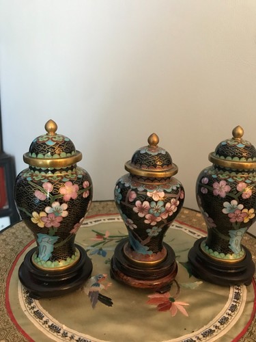 Cloisonne vases potiches pot - potiches,