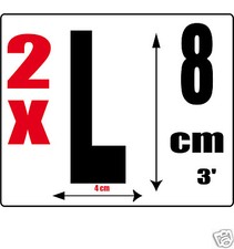 lot 2 lettres [L] Sticker