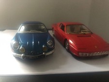Miniature 1/24 burago Renault alpine a110 e( ferrari testarossa