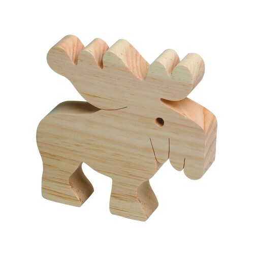 Holzfigure élan grand - Élan,