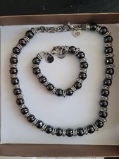 Collier Et Bracelet Acier Et