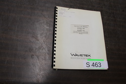 Manual wavetek 150 155 - manual,