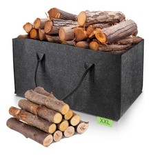 Sac en Feutre, 61 * 32 * 32cm, 60L Panier à Bûches avec Poignée, Sac à Bûches...